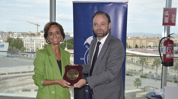 Nuria Lacaci, secretaria general de ACE; y Alfredo Soler, presidente de Propeller Valencia. Foto: Raúl Tárrega.