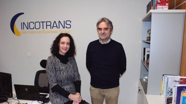 Marta Prado Larburu, CEO de Incotrans-International Business Group, y Ander Gorostiza Hormaeche, CTO. Foto J.P.