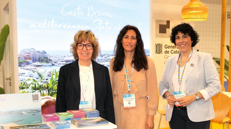 Anna Barceló, destination manager del Patronato de Costa Brava; María Cano, Cruise Manager de Ports de la Generalitat; y Silvia Romero, destination manager de Palamós..