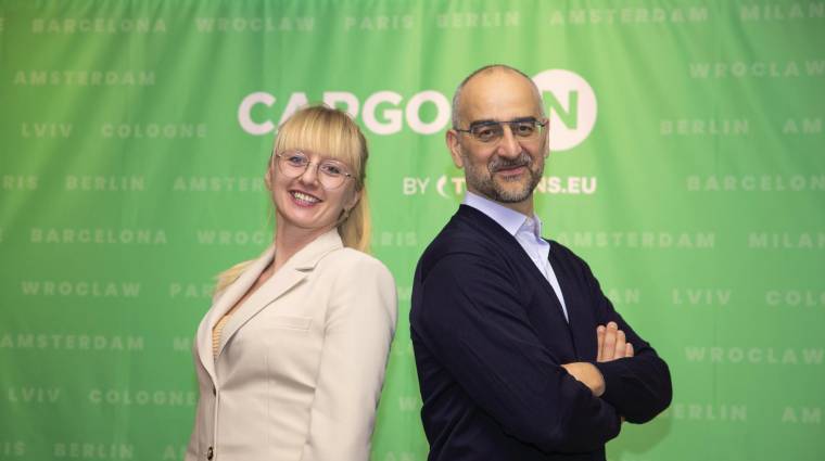 Klaudia Cozac, directora ejecutiva de CargoON y Antoine Bertrandy, CEO CargoON.