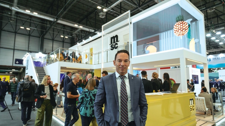 Julio Néstar, Reefer Manager de MSC en España, en el stand de la compañía en la edición anterior de Fruit Attraction.