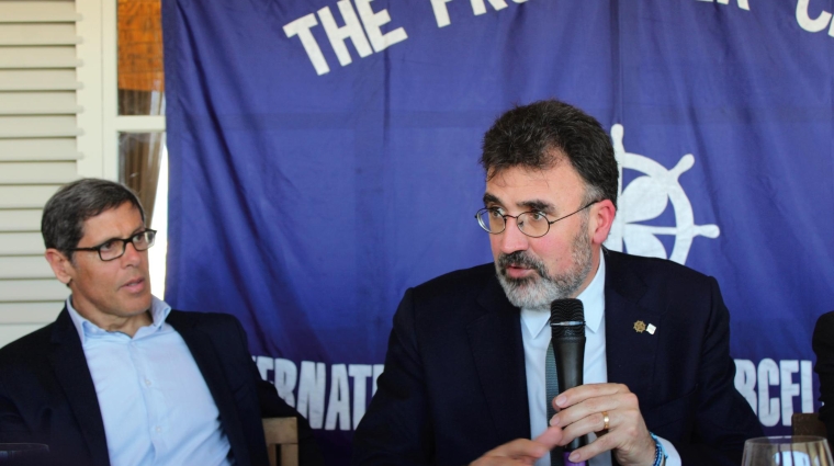 Gonzalo Sanchís, presidente de el Propeller Club de Barcelona y Lluís Salvadó, presidente de la APVB. Foto: J.P.