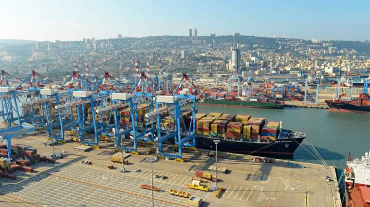 El Puerto de Haifa es el principal hub logístico de Israel.