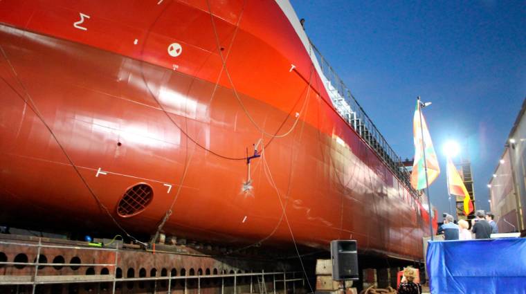 Murueta bota en Bilbao el carguero “Mundaka NM” para Murueta Atlántico Alcudia Shipping