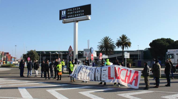 Las movilizaciones de amarradores en el puerto de Barcelona cesaron el viernes. Foto A.Tejera.