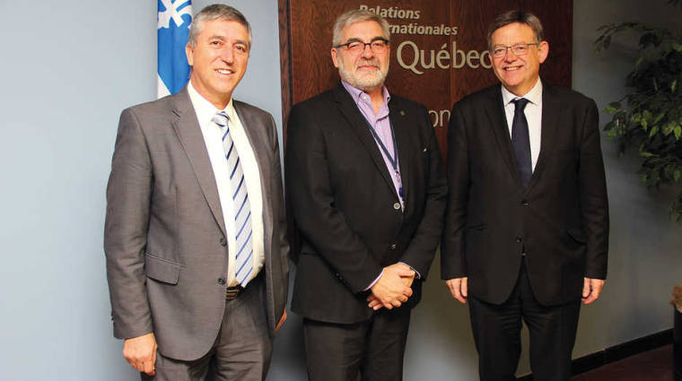 El president de la Generalitat, Ximo Puig, (a la derecha) se entrevist&oacute; con representantes de la Autoridad Portuaria de Montreal.