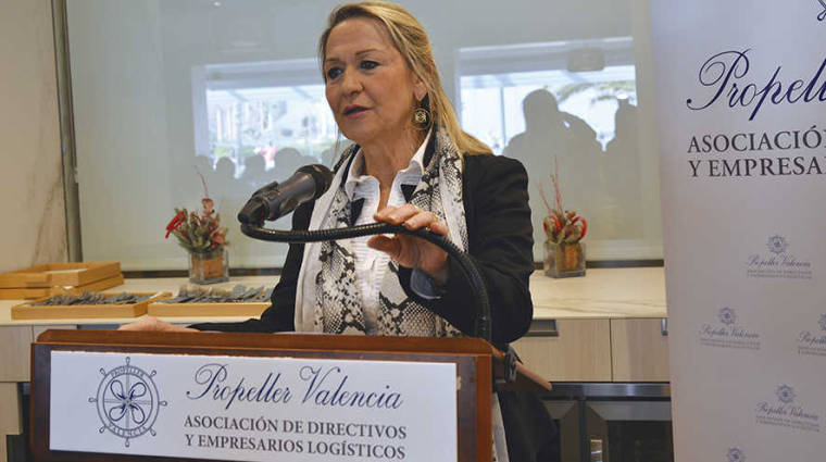 La eurodiputada Inmaculada Rodr&iacute;guez-Pi&ntilde;ero, durante su intervenci&oacute;n en Propeller Valencia el pasado mes de febrero.