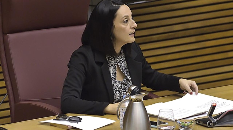 Rebeca Torró, consellera de Política Territorial, Obras Públicas y Movilidad de la Generalitat Valenciana, durante su intervención de ayer.