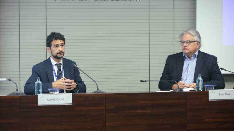 Dami&agrave; Calvet, presidente del Port de Barcelona, i Enric Tic&oacute;, presidente de in-move by Railgrup.