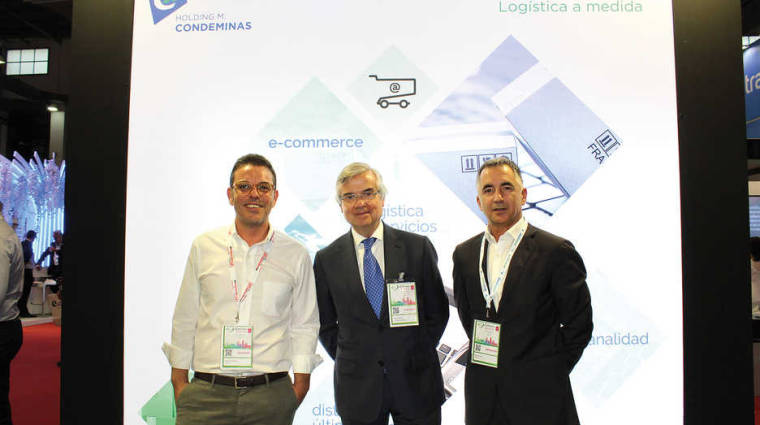Eduard Coves, director general de Geever, Jordi Archs, consejero delegado de Holding Condeminas, y Pere Roca, director general de Districenter.
