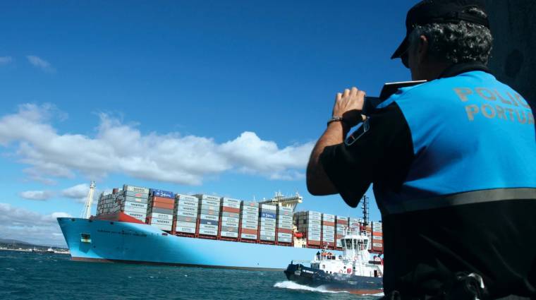 Primera escala en Algeciras del primer “Triple-E” de Maersk el 29 de septiembre de 2018.