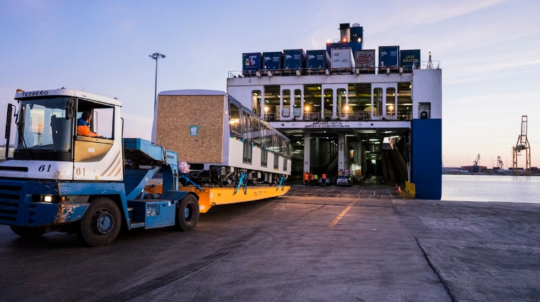 El primer env&iacute;o de seis vagones parti&oacute; del puerto de Sagunto el pasado 8 de marzo.