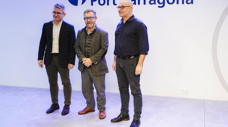 Marc Arza, CEO de StartSud; Saül Garreta, presidente de Port Tarragona; y Marc Roca, gerente de APPORT.