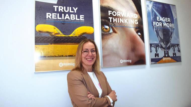 María Jesús Fernández, gerente de Röhlig, en las nuevas oficinas de la empresa en Madrid. Foto M.C.