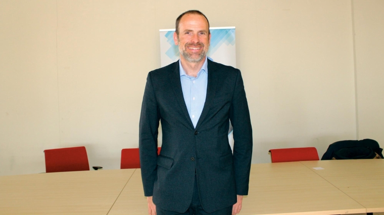 Carlos Castán, presidente de ACE, ayer tras la celebración de la Asamblea en el marco de Logistic Spain. Foto B.C.