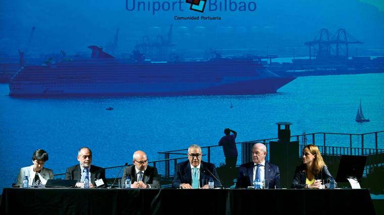 Asamblea de Uniport, celebrada hoy en Bilbao.