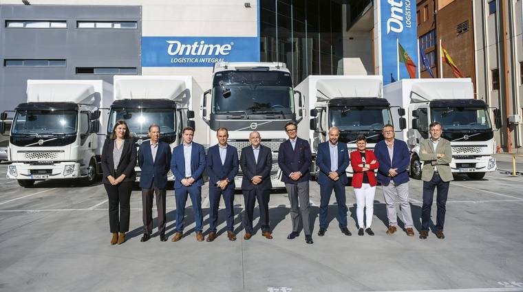 Las otras 10 unidades de tractoras Volvo FH Electric y se incorporarán a la flota de Ontime en los próximos meses.