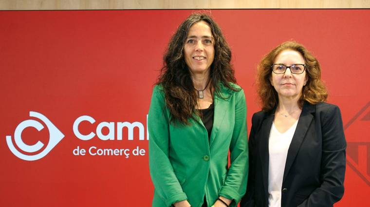 Mònica Roca, presidenta y Alícia Casart, jefa de infraestructuras, de la Cámara de Comercio de Barcelona. Foto: J.P.