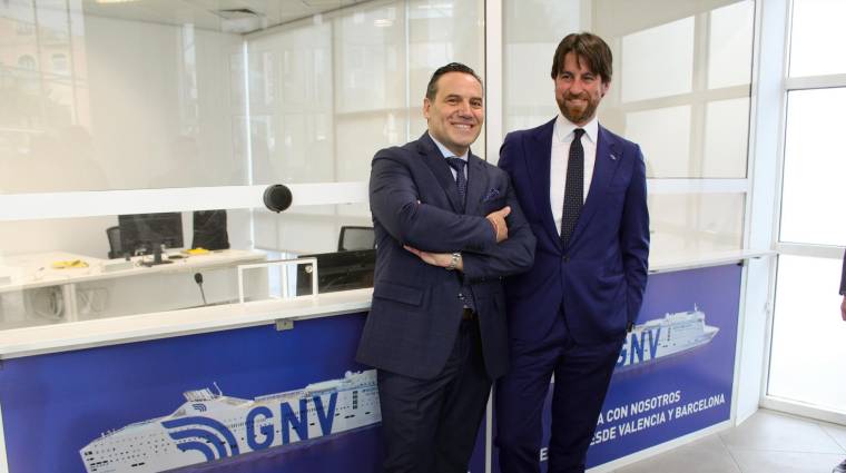 Daniel Mozo, director de Carga para España de GNV y director de la oficina de Valencia; y Matteo Catani, CEO de Grando Navi Veloci. Foto: Raúl Tárrega.