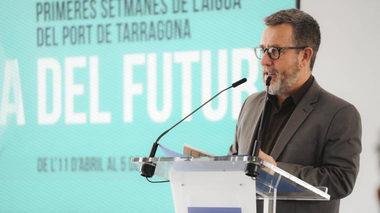 Saül Garreta, presidente de Port Tarragona, en el acto de presentación de “Les Setmanes de l’Aigua”