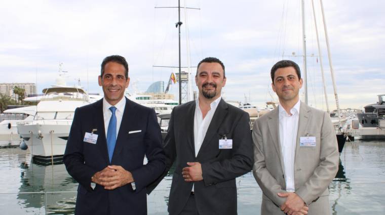 Walid I. Dziri, CEO Pangea Shipping Group; Turay Goren, general manager de One Ocean Shipping Agency; y Ihrsan Arican, managing director Admiral Container Lines. Foto A.Tejera.