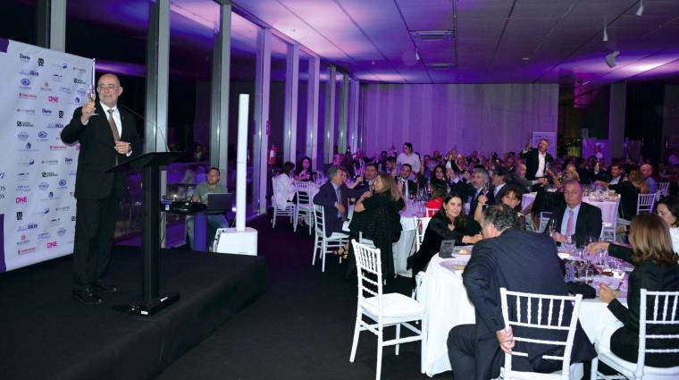 Pedro Coca, presidente de Propeller Valencia, durante la cena de gala del pasado viernes con motivo de la celebración del XXV Aniversario de la asociación. Foto: Raúl Tárrega.