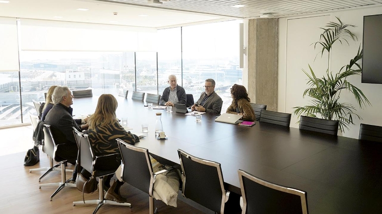 Saül Garreta, presidente de puerto de Tarragona en la reunión con PIMEC.