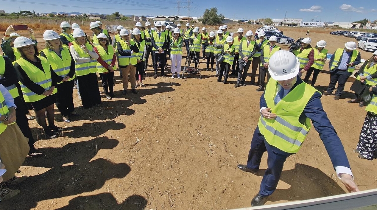 David Lucas, secretario de Estado de Transportes, Movilidad y Agenda Urbana, durante la inauguración de los trabajos del nuevo acceso ferroviario al Puerto de Castellón.