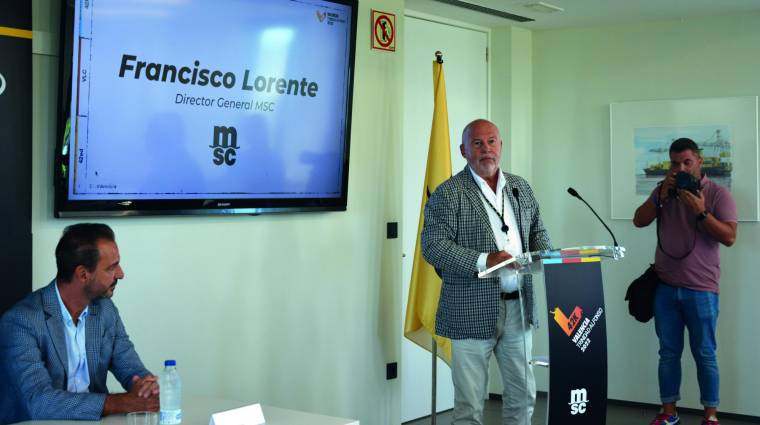 Francisco Lorente, presidente de MSC, durante la rueda de prensa de esta mañana en la sede central de la compañía.