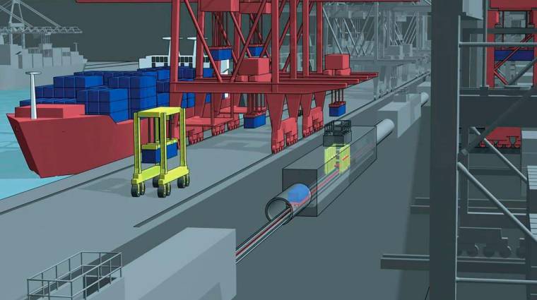 El proyecto “Underground Container Mover” consiste en una cinta transportadora eléctrica de casi 21 kilómetros de longitud construida bajo el Puerto de Amberes que podría transportar hasta 5.500 contenedores cada 24 horas.