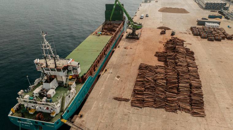 Agencia Marítima Blázquez ha comprado una herramienta específica para la manipulación de troncos.