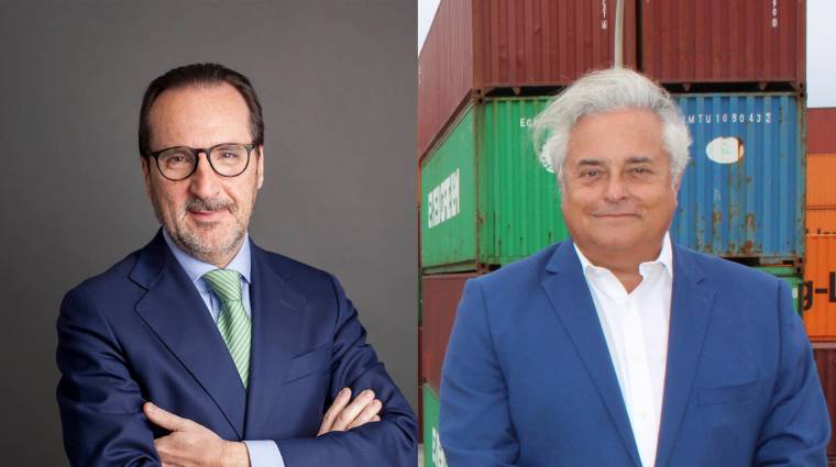 Francisco Aranda, presidente de UNO, Organización Empresarial de Logística y Transporte y Enric Ticó, presidente de FETEIA-OLTRA.
