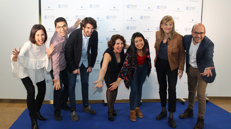 Equipo de Intertek Ib&eacute;rica encargados de la Marca de Calidad Efficiency Network del Puerto de Barcelona. Foto Leila Escrihuela.