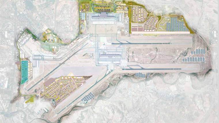 Plano de la ampliación del centro de carga aérea de Barajas (Área 1).