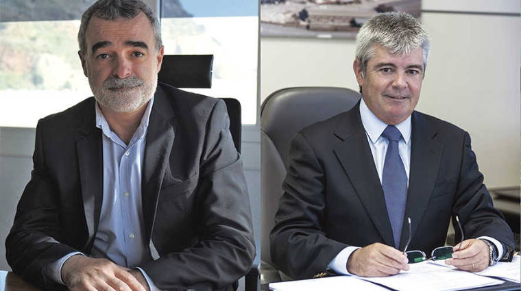 Narc&iacute;s Pav&oacute;n, director de APM Terminals Barcelona, y Carlos Larra&ntilde;aga, director de Relaciones Institucionales de APM Terminals.
