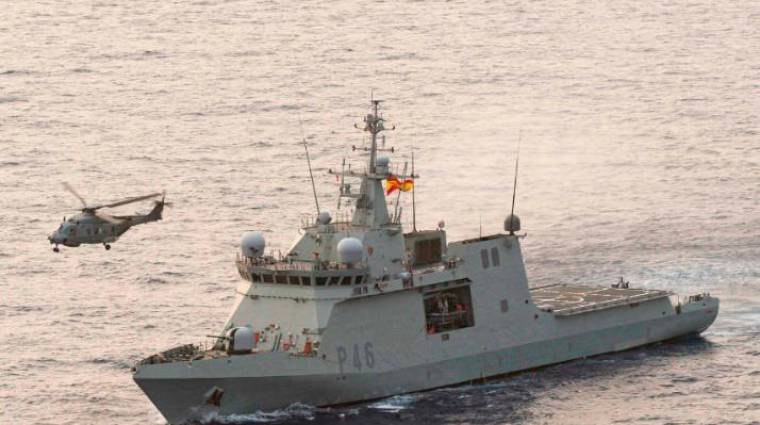 Buque “Furor” en el Golfo de Guinea. Foto: Armada Española