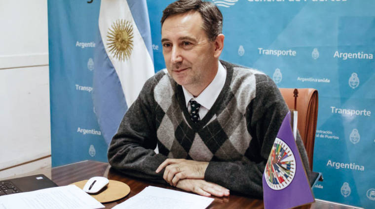 Jos&eacute; Beni, intendente de la Administraci&oacute;n General de Puertos (AGP) de Argentina, y presidente saliente de la Comisi&oacute;n Interamericana de Puertos (CIP).