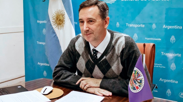 Jos&eacute; Beni, intendente de la Administraci&oacute;n General de Puertos (AGP) de Argentina, y presidente saliente de la Comisi&oacute;n Interamericana de Puertos (CIP).