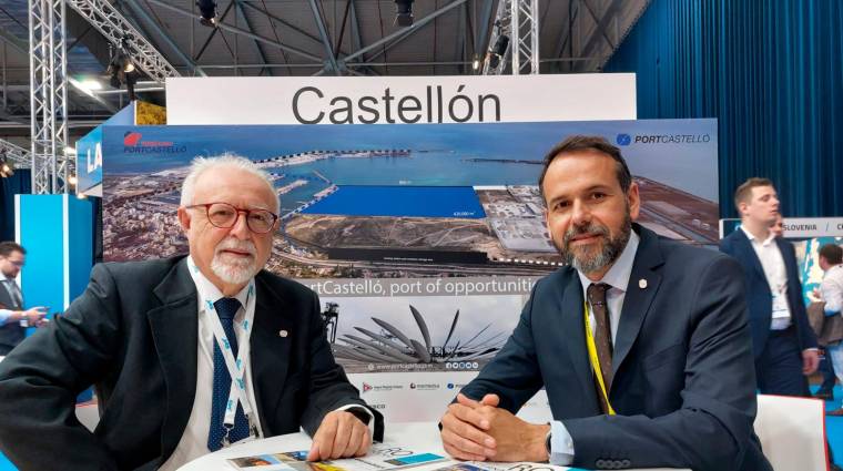 Miguel Rojo, gerente de la Fundación PortCastelló, y Adolfo Noguero, jefe del departamento de Expansión de la Autoridad Portuaria de Castellón.