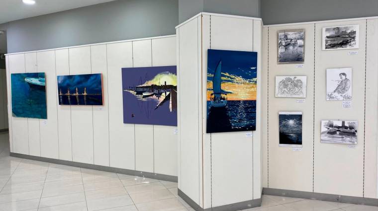 El Centro Comercial El Muelle exhibe las obras finalistas del XI Certamen de Pintura Mar de Velas de la Fundación Puertos de Las Palmas.