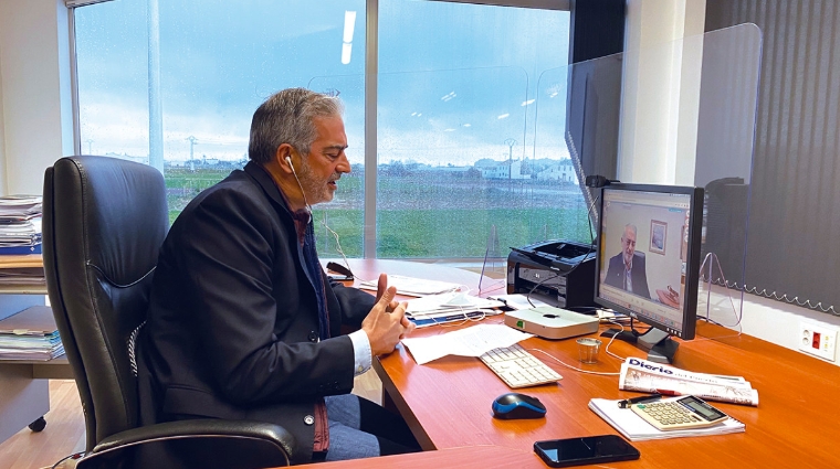 Paco Prado, director general de Grupo Diario, ayer durante su intervenci&oacute;n en el 1er Networking Log&iacute;stico Diario del Puerto.