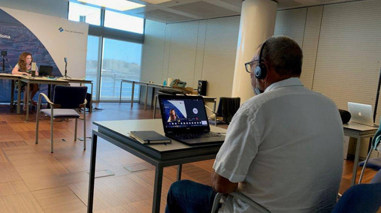 Primer webinar t&eacute;cnico del Aula Virtual, puesto en marcha por el departamento de Desarrollo de Negocio del Port de Barcelona.