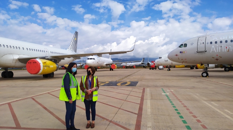 La directora general de Aerocas, Blanca Mar&iacute;n, ha recibido este viernes a la nueva directora territorial de Presid&egrave;ncia de la Generalitat en Castell&oacute;n, Eva Redondo.