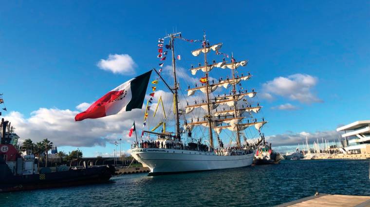 El Buque Velero Escuela “Cuauhtémoc” de la Armada de México permanecerá varios días atracado el Puerto de Valencia.