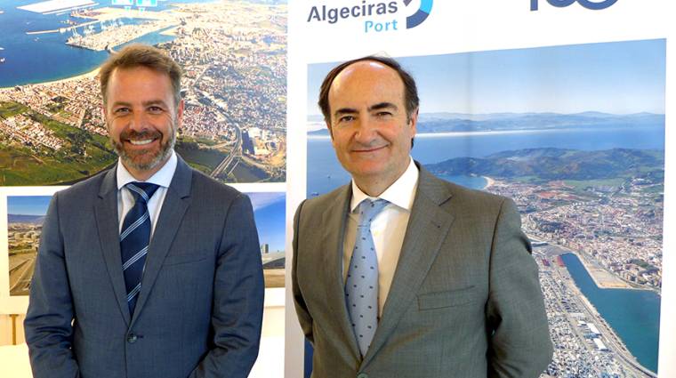 Manuel C&oacute;zar, presidente de ATEIA Algeciras y Gerardo Landaluce, presidente de la APBA.