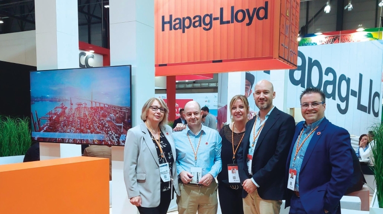 Foto del equipo de Hapag-Lloyd en ediciones anteriores de Fruit Attraction.