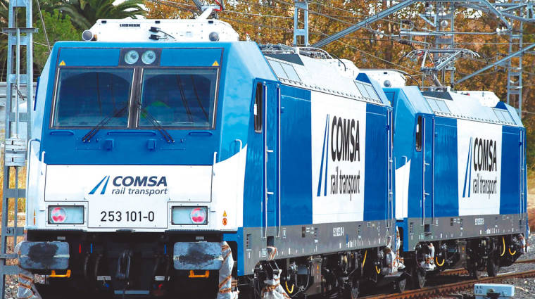 Locomotora de COMSA Rail Transport. Foto Javier L&oacute;pez Ortega.