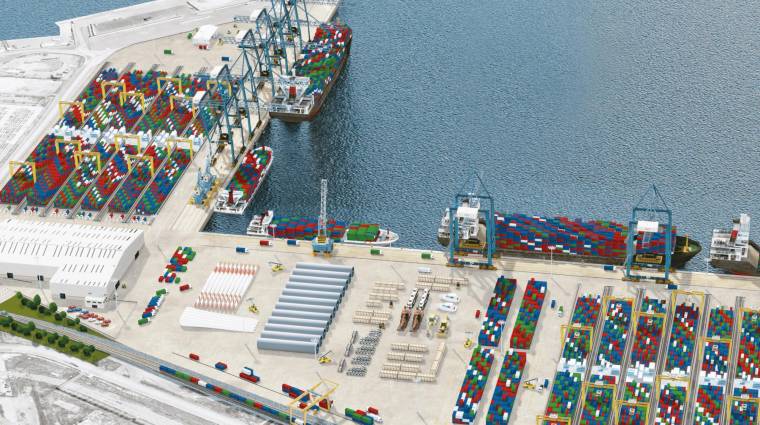 Simulación de IST de su propuesta para la nueva terminal polivalente del puerto de Sagunto.