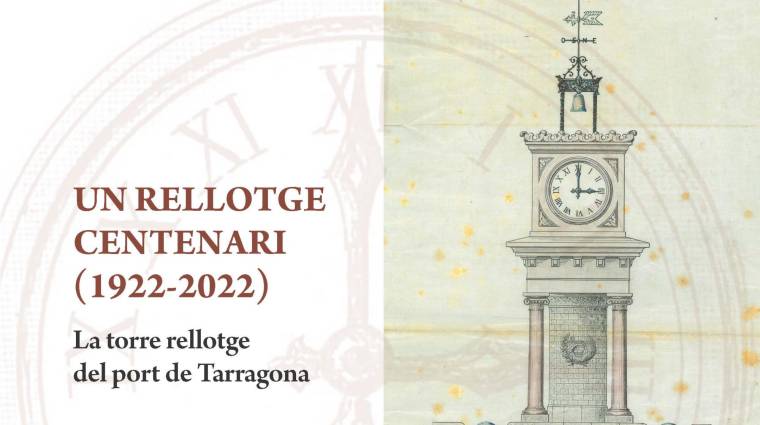 Cubierta del libro “Un rellotge centenari (1922-2022). La torre rellotge del port de Tarragona”.