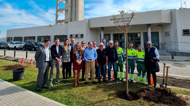 Los árboles han sido plantados frente al Centro de Formación Portuaria José Arana.